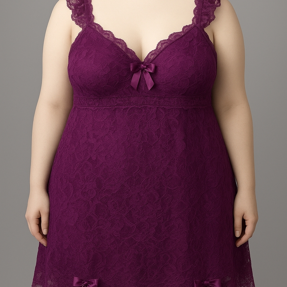 Deep Purple Lace Chemise